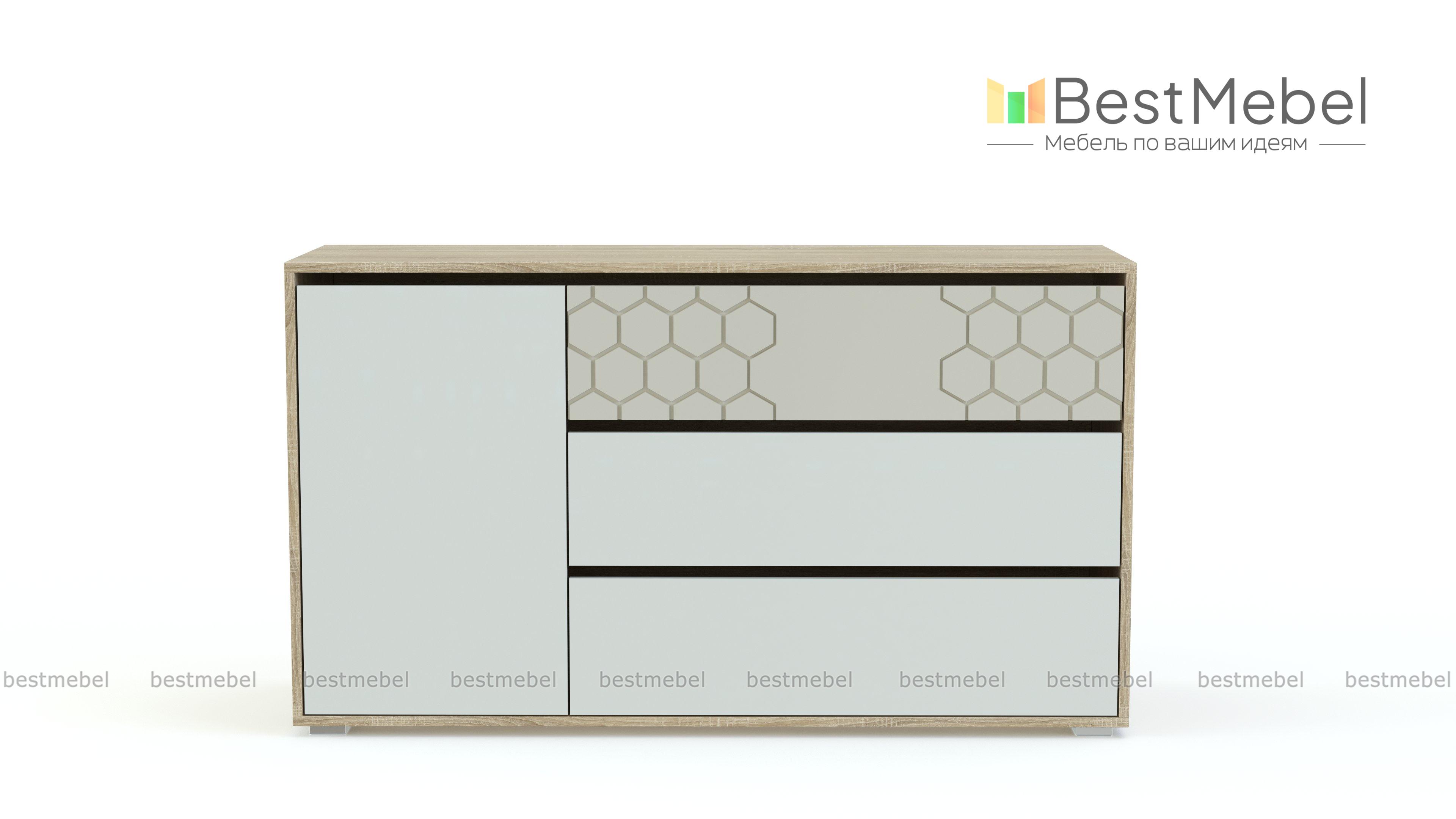 Комод с дверкой и тремя ящиками Мальта BMS - Фото