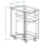 Схема сборки Комод на колесах Долли BMS