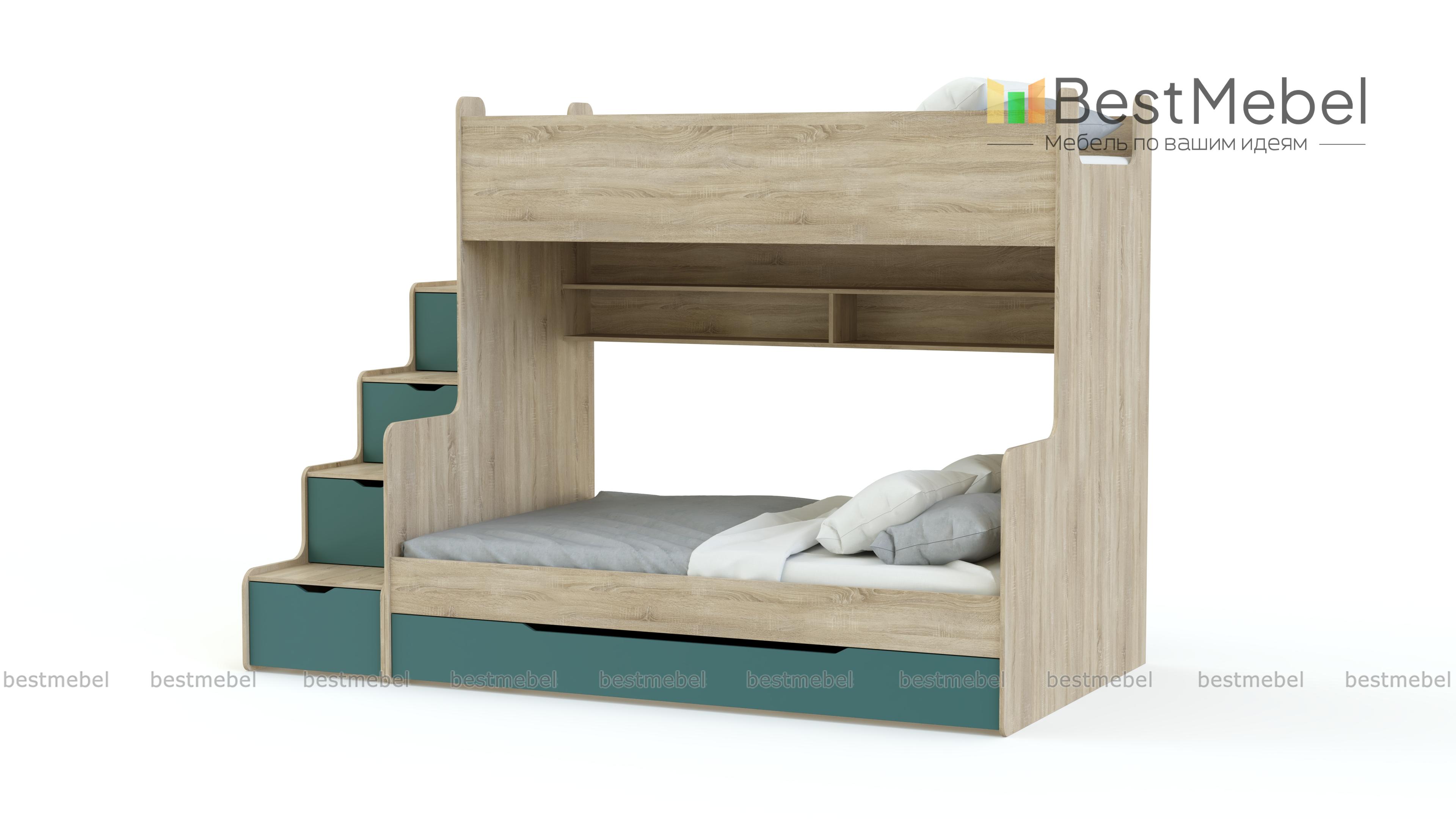 Детская двухъярусная кровать Д-3 BMS - Фото