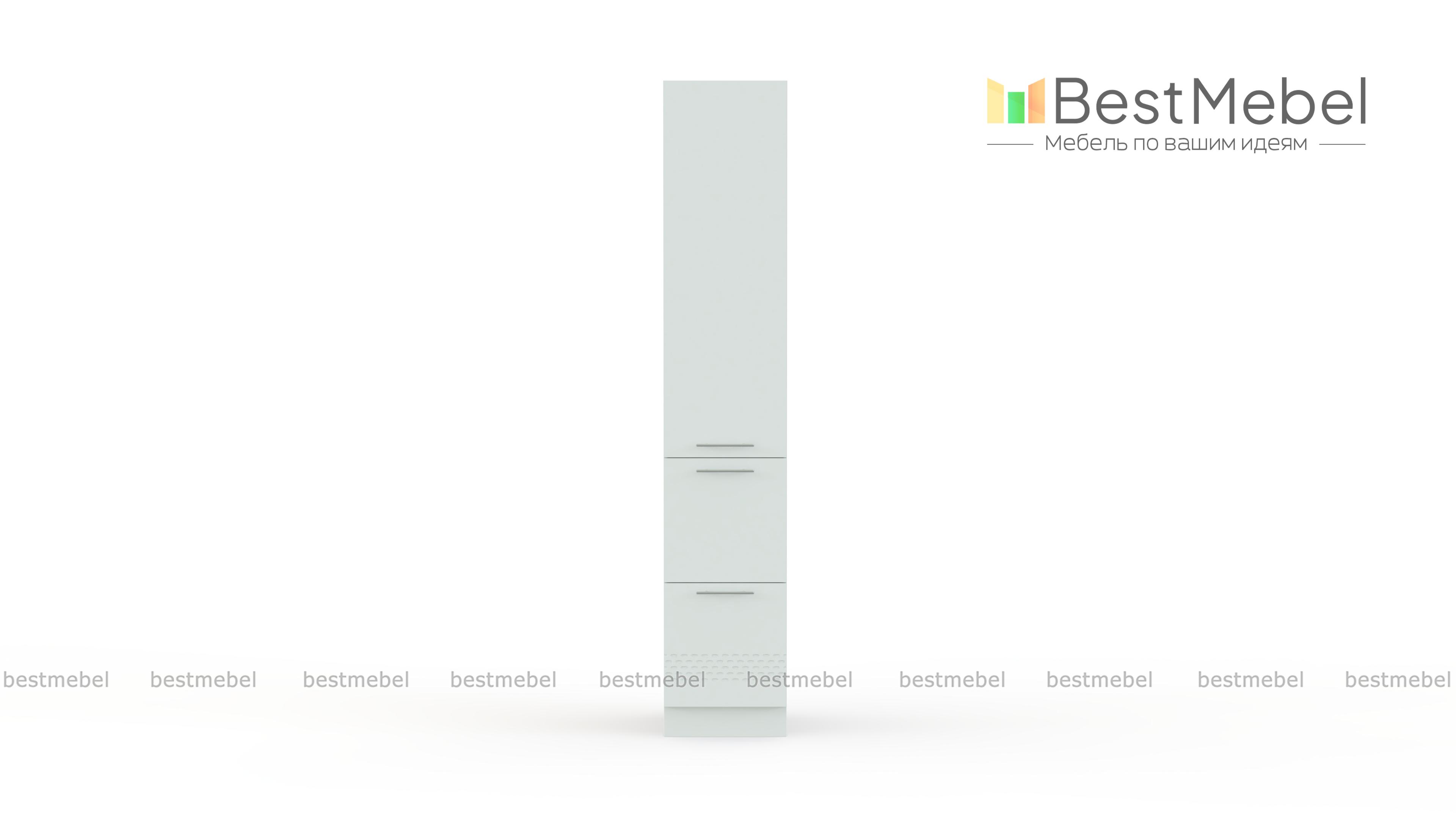 Шкаф верхний пенал Капля 400мм с ящиками BMS - Фото