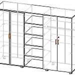 Схема сборки Шкаф средний комбинированный 2 BMS