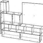 Схема сборки Стенка для гостиной Пример 111 BMS