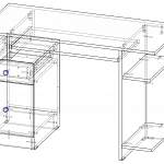 Схема сборки Письменный стол Твист 120 BMS