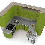 Кухня с барной стойкой Фантазия BMS - Фото 3