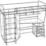 Схема сборки Детская кровать-чердак Дм105 BMS