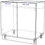 Схема сборки Шкаф нижний под мойку 2 двери Парма BMS