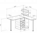 Схема сборки Угловой маникюрный стол Лиззи BMS