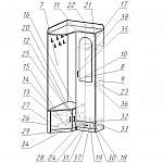 Схема сборки Прихожая угловая Софийка BMS