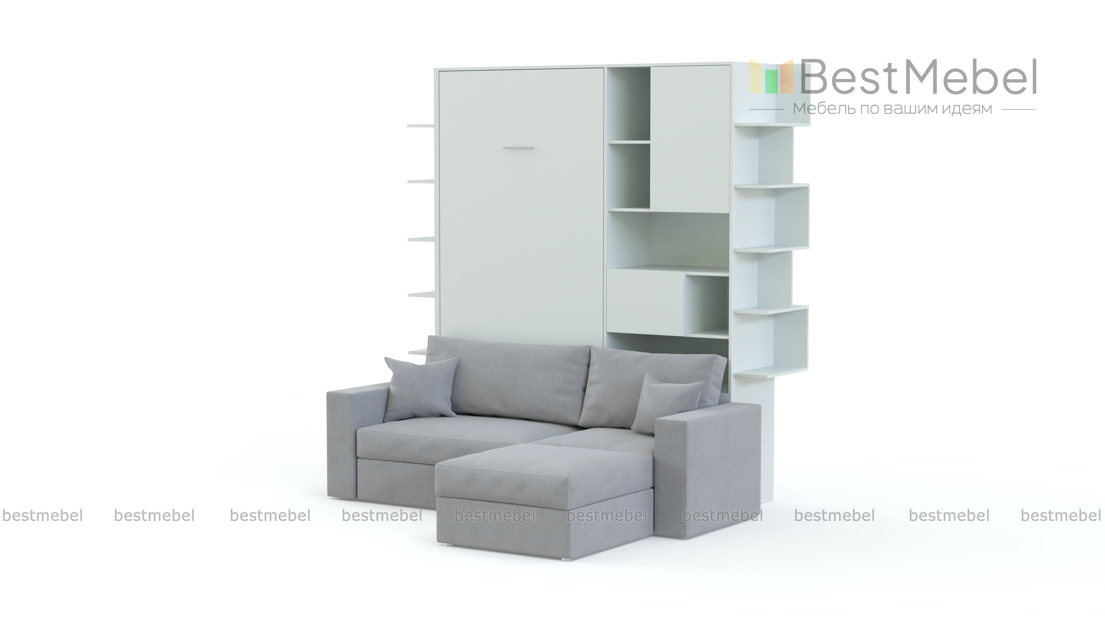 Шкаф-кровать с диваном Диалог BMS