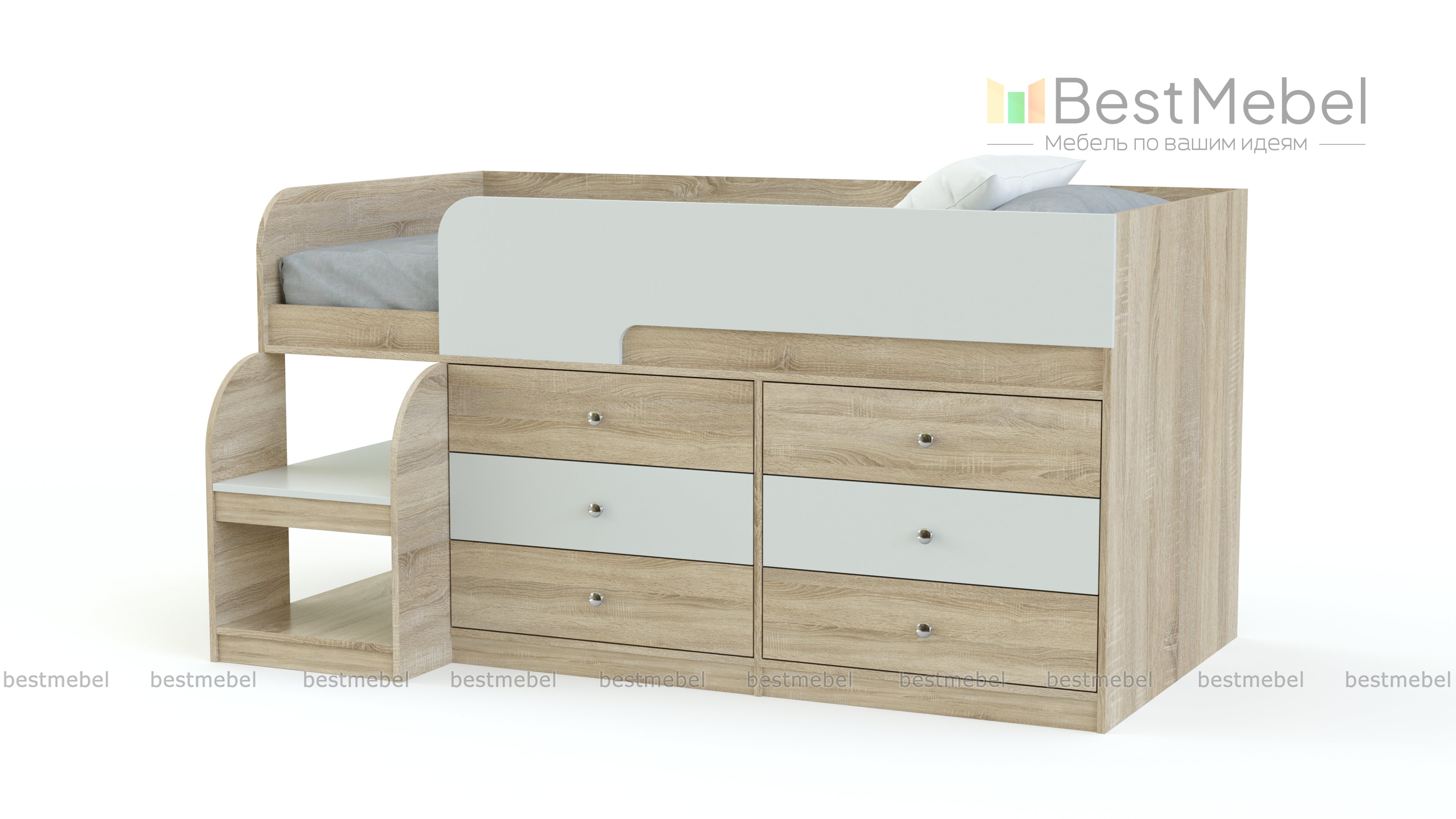 Кровать-чердак Маркиз 35 BMS