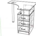 Схема сборки Угловой компьютерный стол Робби-7 BMS