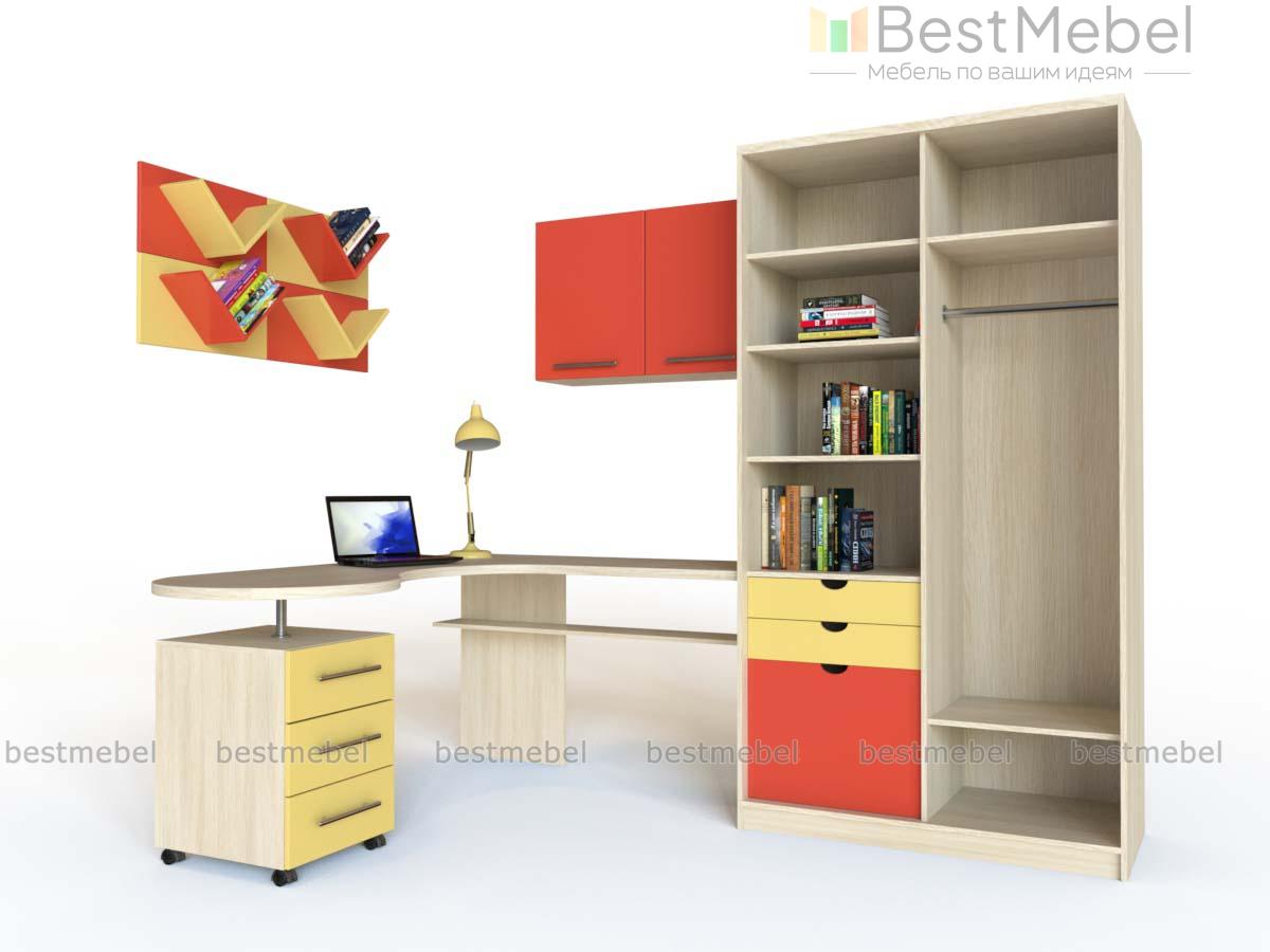 Угловой стол с открытым шкафом София BMS - Фото