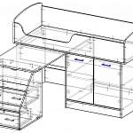 Схема сборки Кровать чердак Дюймовочка 2 BMS