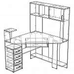 Схема сборки Угловой компьютерный стол Flashnika - Флеш 33 BMS
