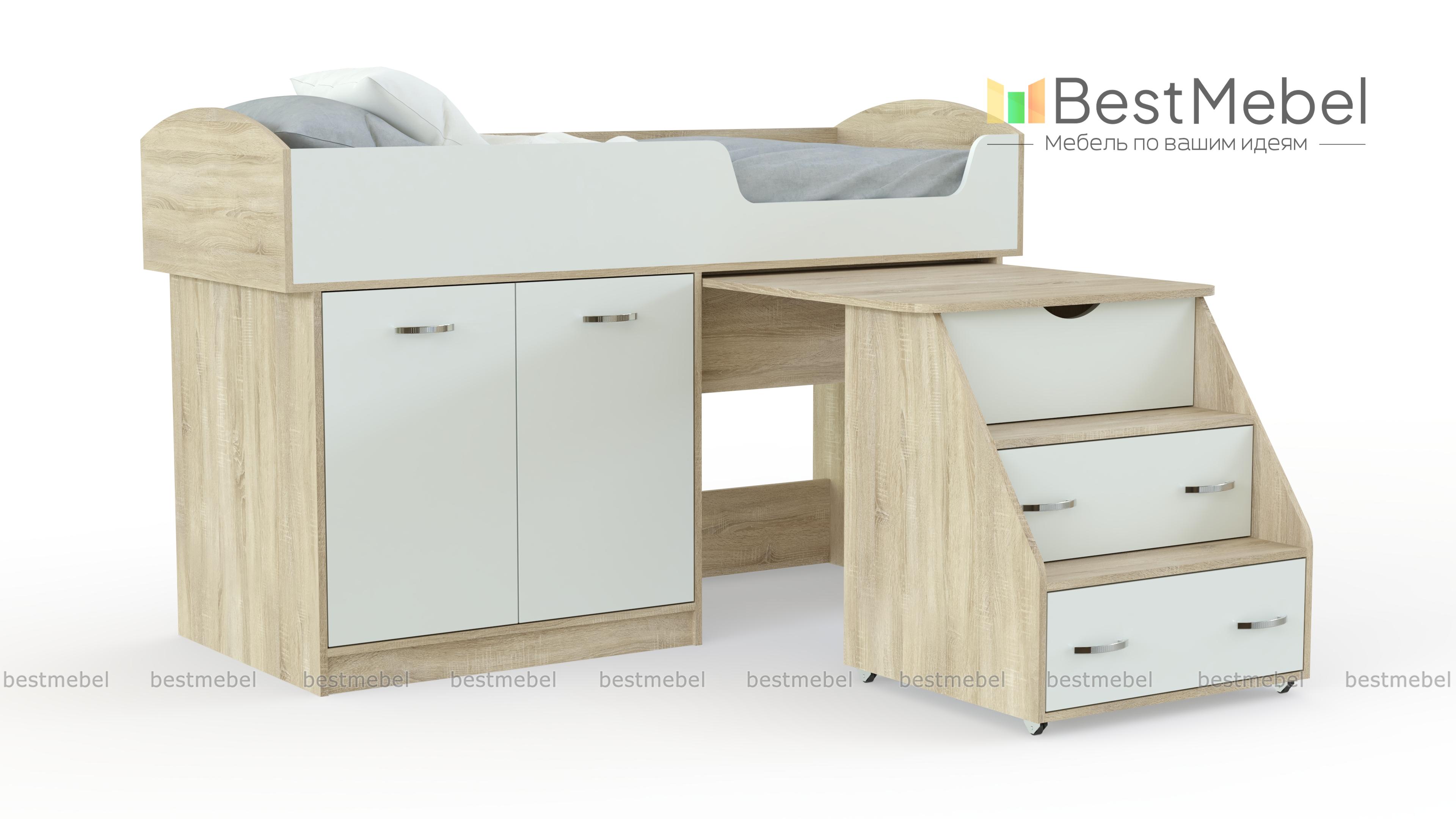 Кровать чердак Дюймовочка 2 BMS - Фото