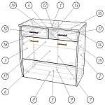 Схема сборки Тумба для белья Вил 25 BMS