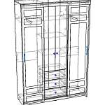 Схема сборки Шкаф-купе Комби СВ-655 BMS