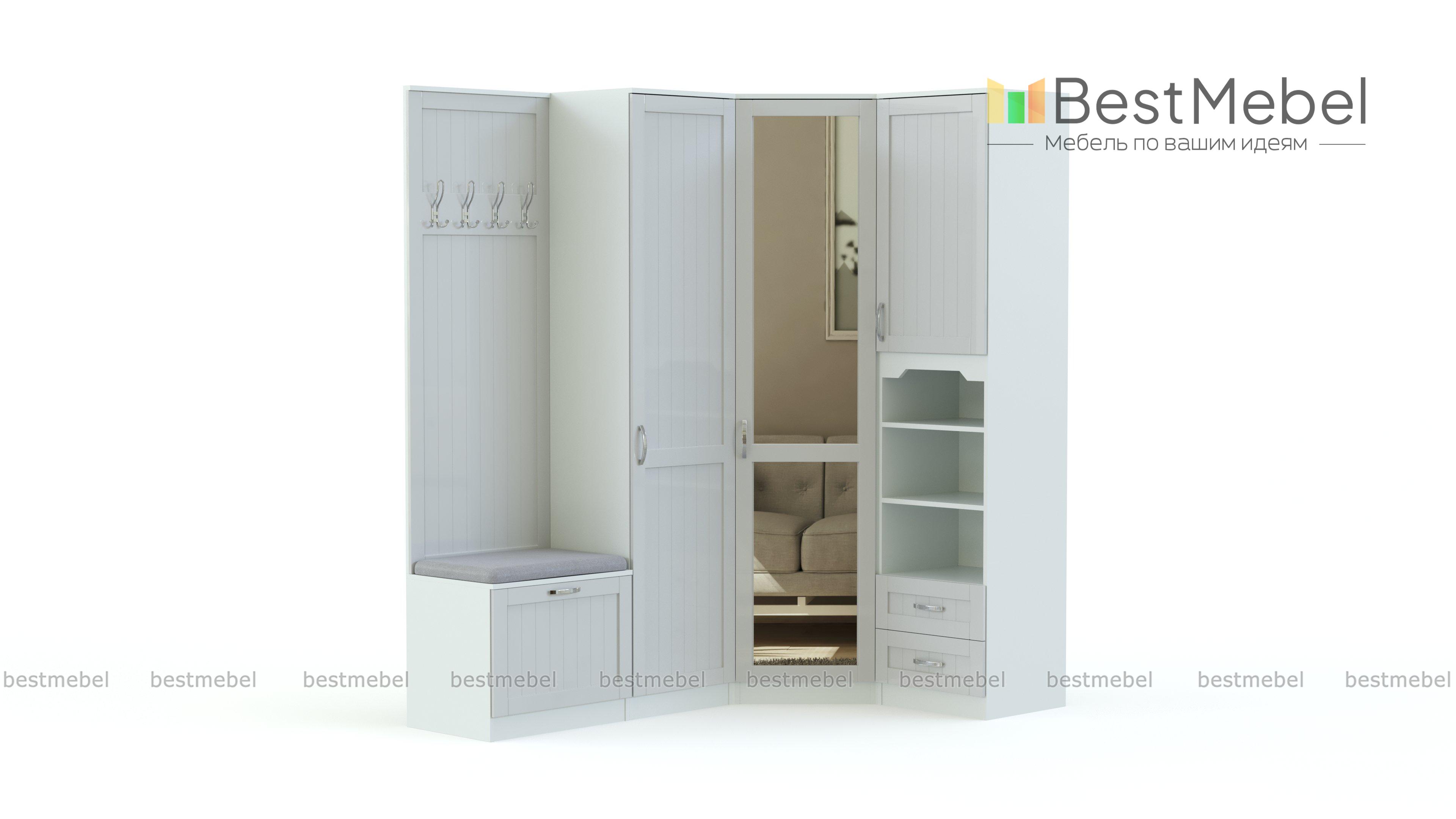 Угловая прихожая Прованс №5 BMS - Фото