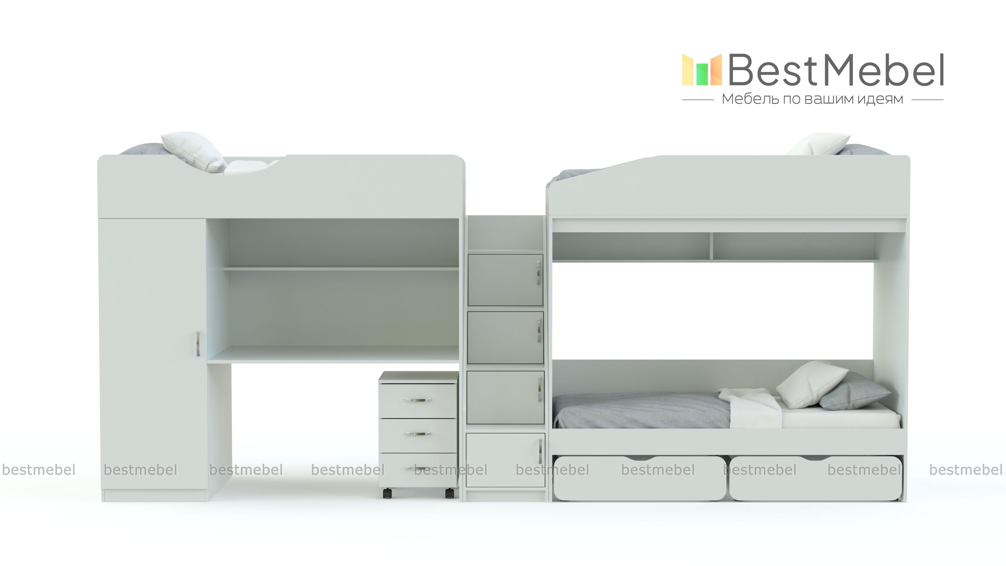 Трехъярусная кровать Миф 10.6 BMS - Фото