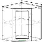 Схема сборки Шкаф верхний угловой остекленный Валерий BMS