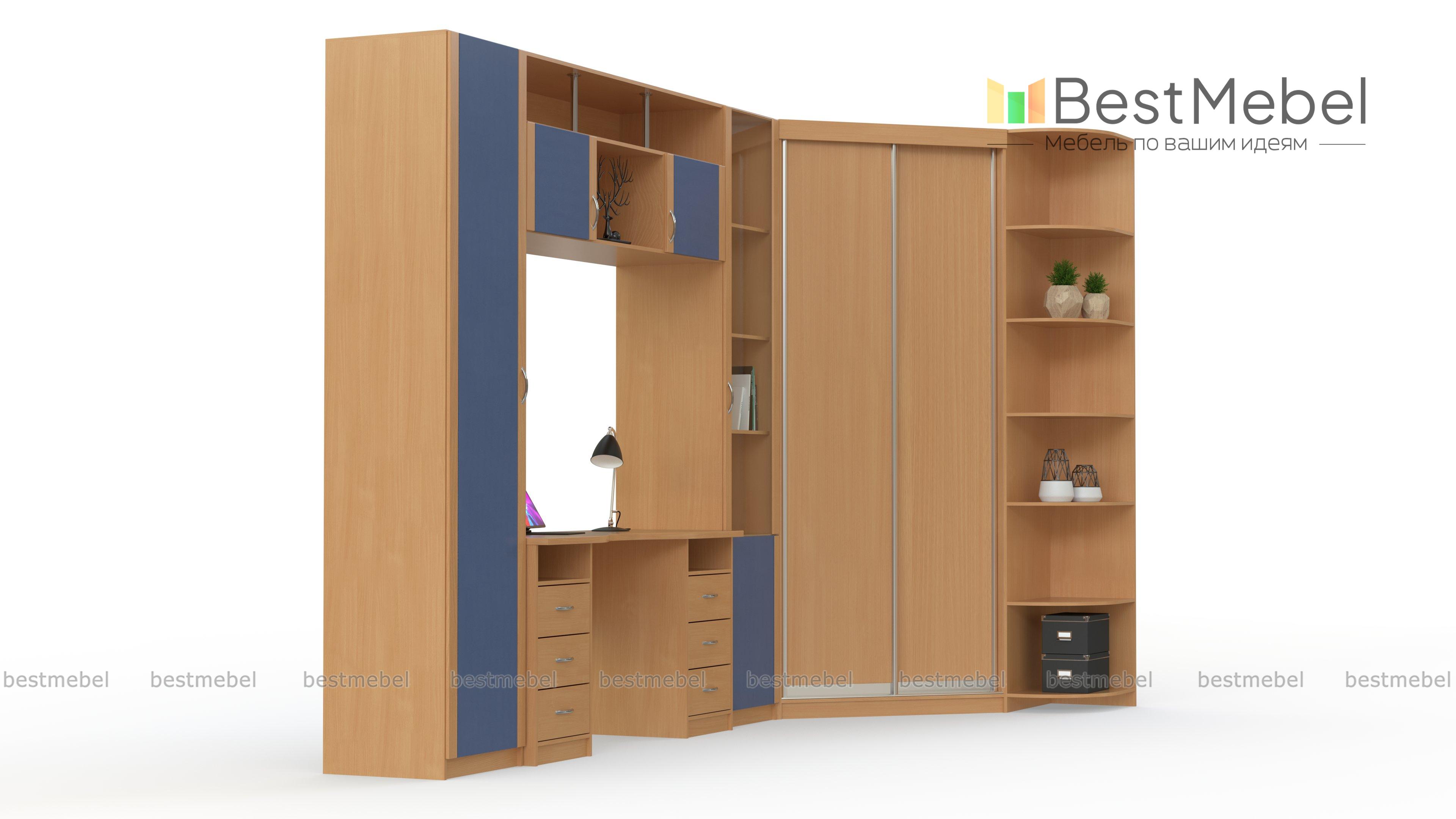 Стол письменный со шкафом Александр-19 BMS - Фото