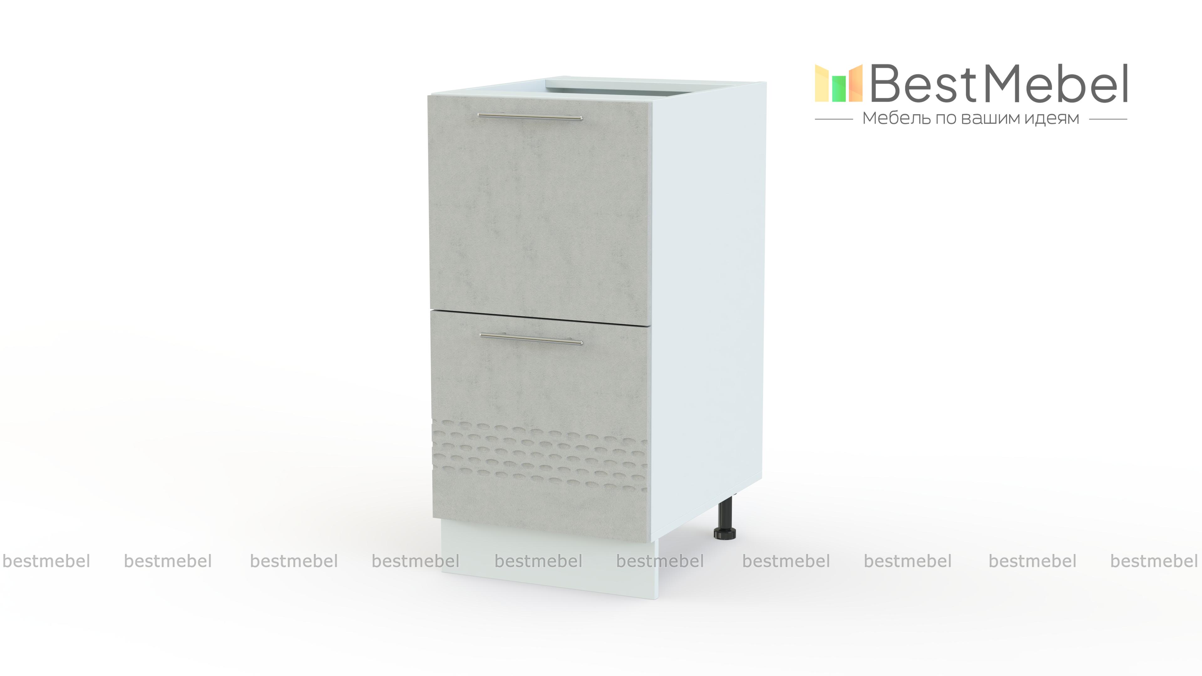 Шкаф нижний 400 2 больших ящика Капля BMS - Фото