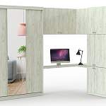 Шкаф-купе с зеркалом и столом Моника BMS - Фото 7