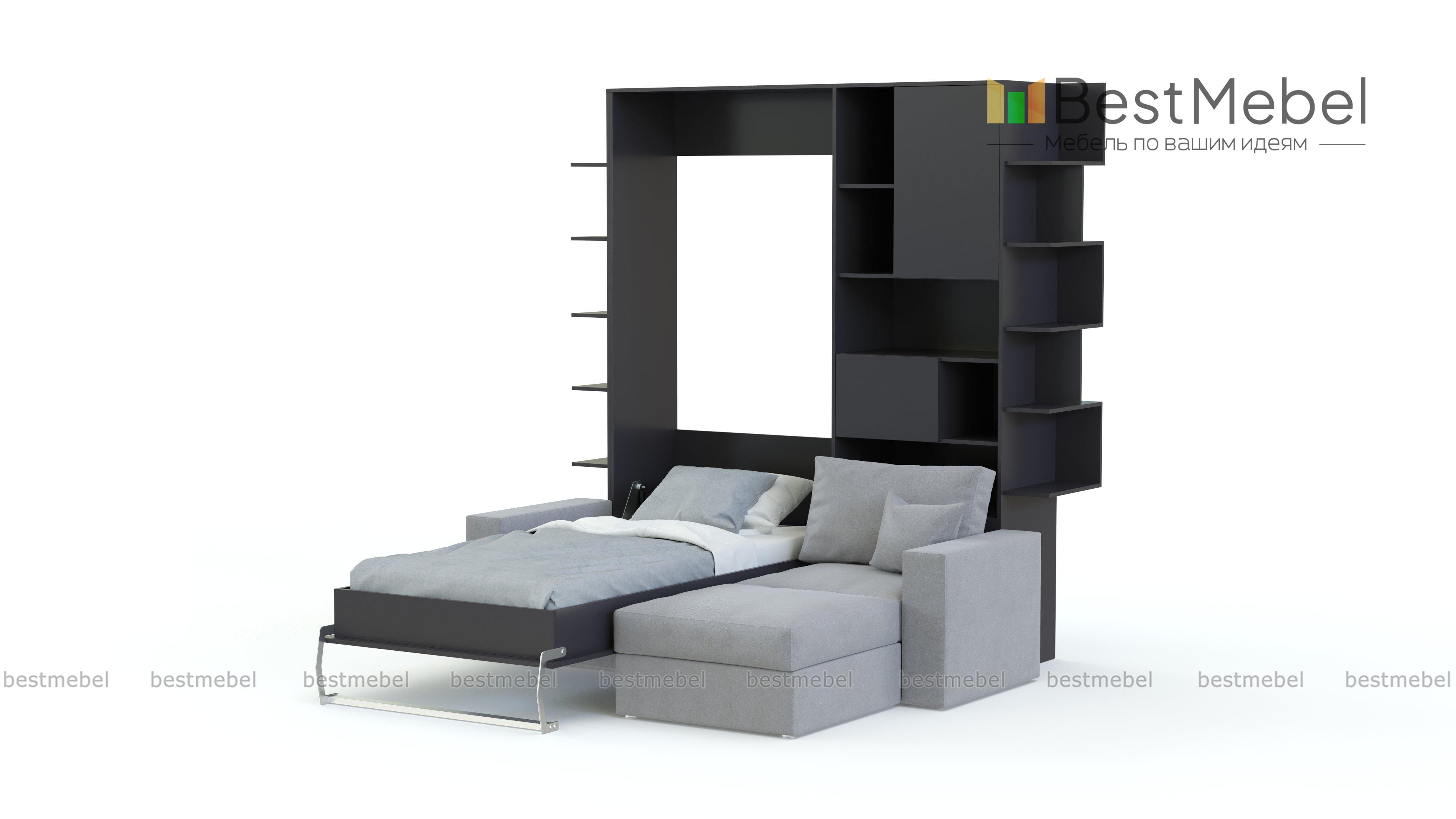 Шкаф-кровать с диваном Диалог BMS - Фото