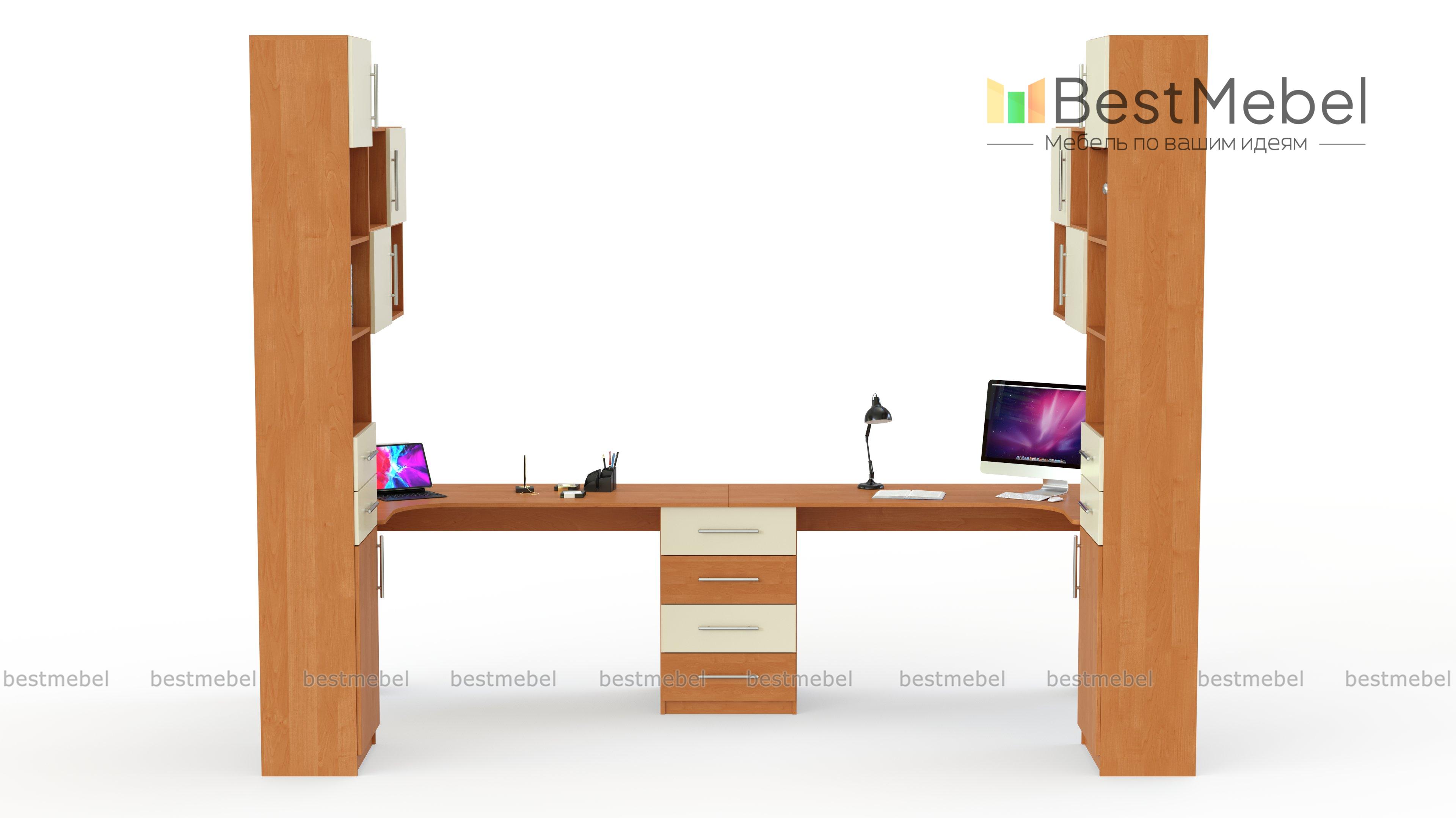 Письменный угловой стол для двоих Роки 16 BMS - Фото