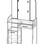 Схема сборки Туалетный столик София BMS