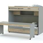 Двухъярусная кровать со столом Фанни 9 BMS - Фото 6