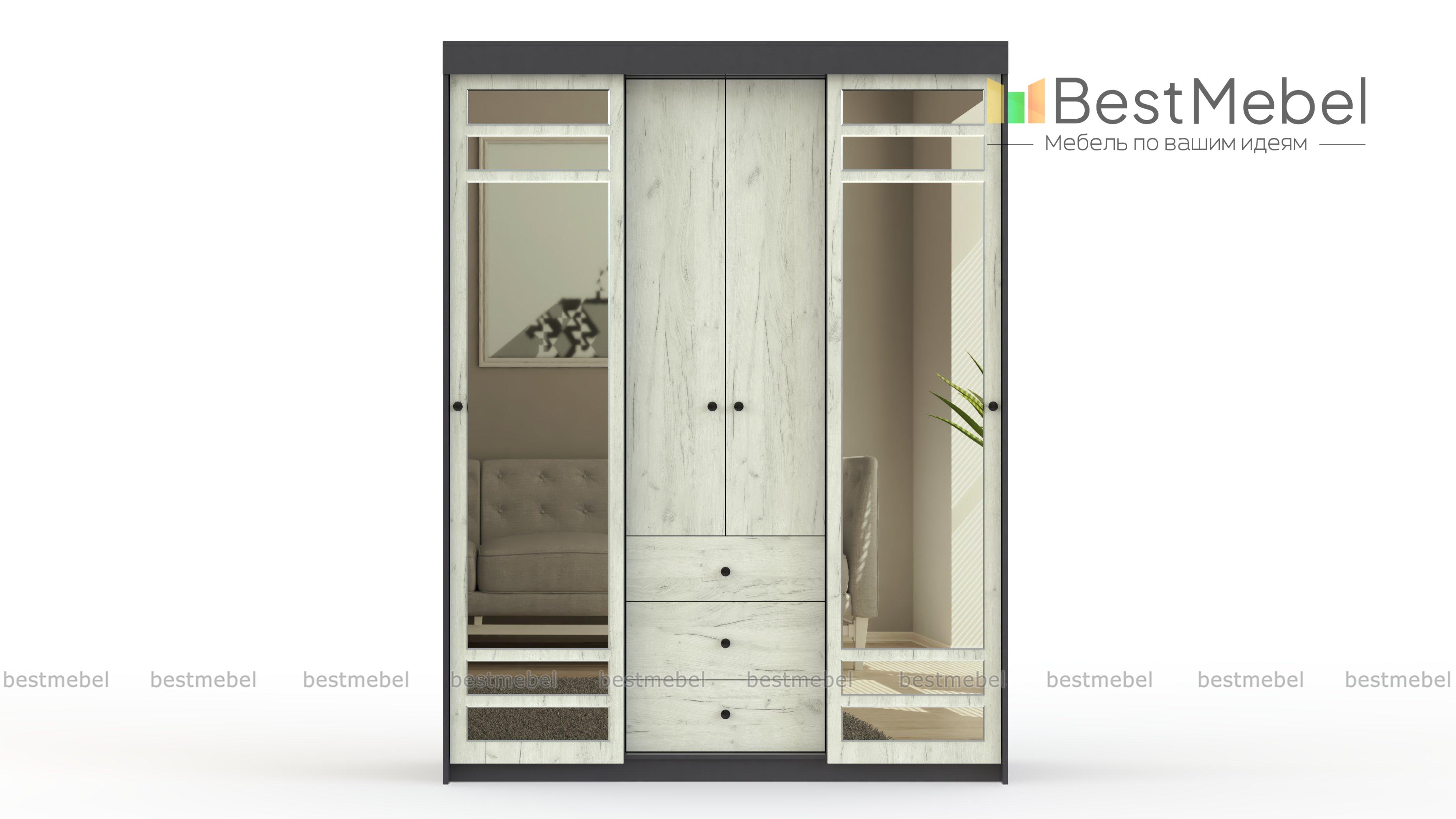 Шкаф-купе Комби СВ-655 BMS - Фото