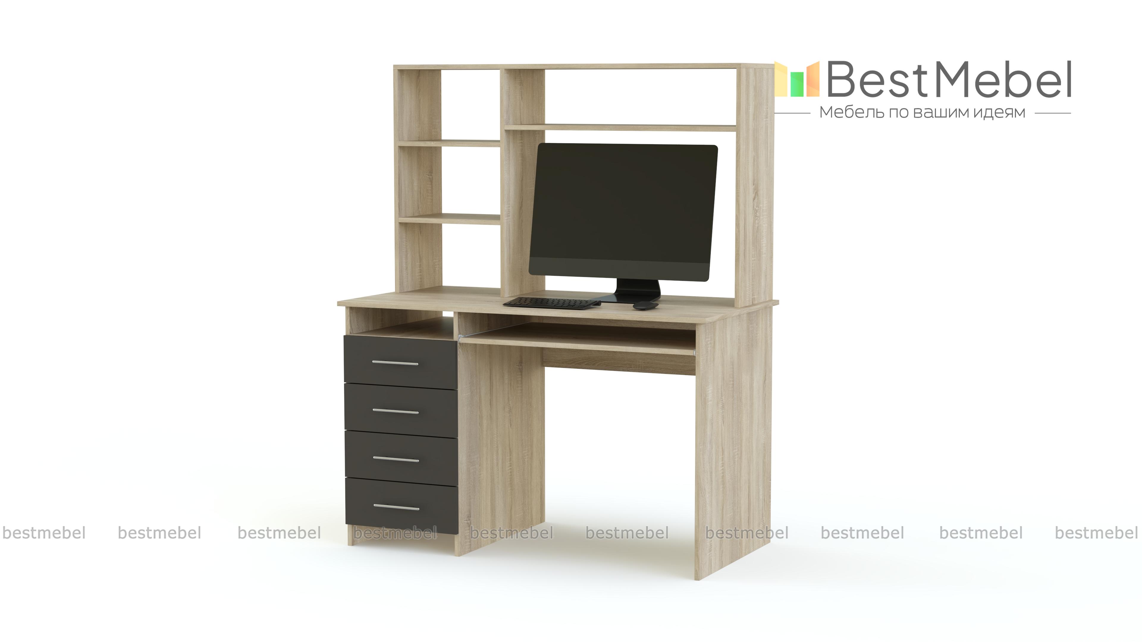 Компьютерный стол Милак глянец 11 BMS - Фото