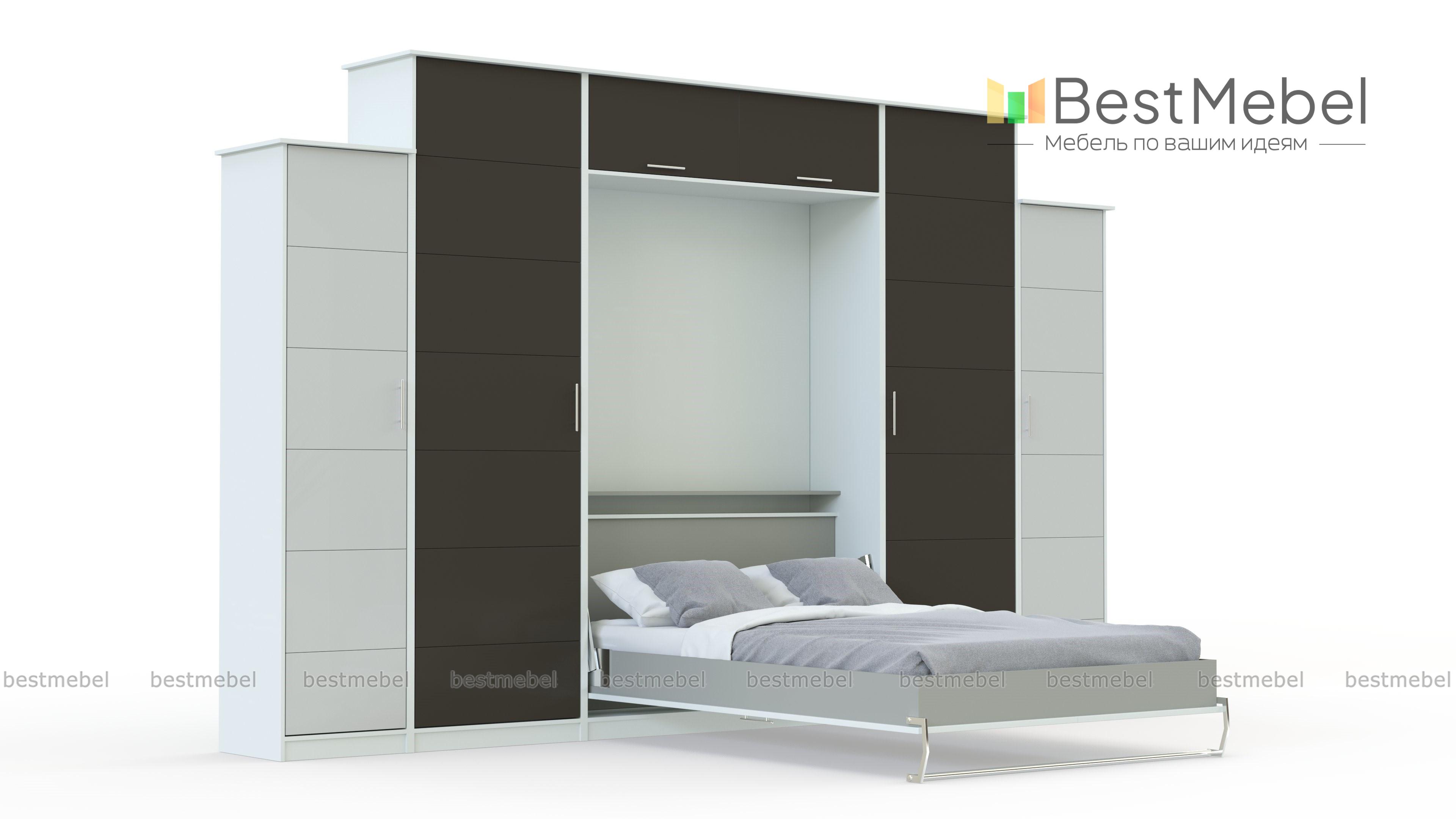 Шкаф-кровать трансформер Марио 42 BMS - Фото