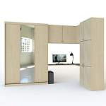 Шкаф-купе с зеркалом и столом Моника BMS - Фото 9