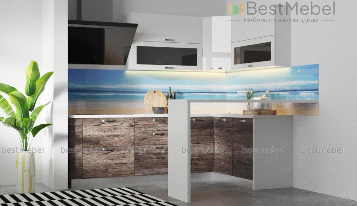 Кухня с барной стойкой Амели BMS - Фото