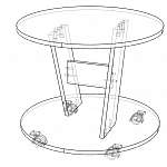 Схема сборки Стол журнальный Корсо 1 BMS