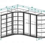 Схема сборки Шкаф радиусный Рори 1 BMS