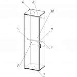 Схема сборки Шкаф Lucido узкиий BMS