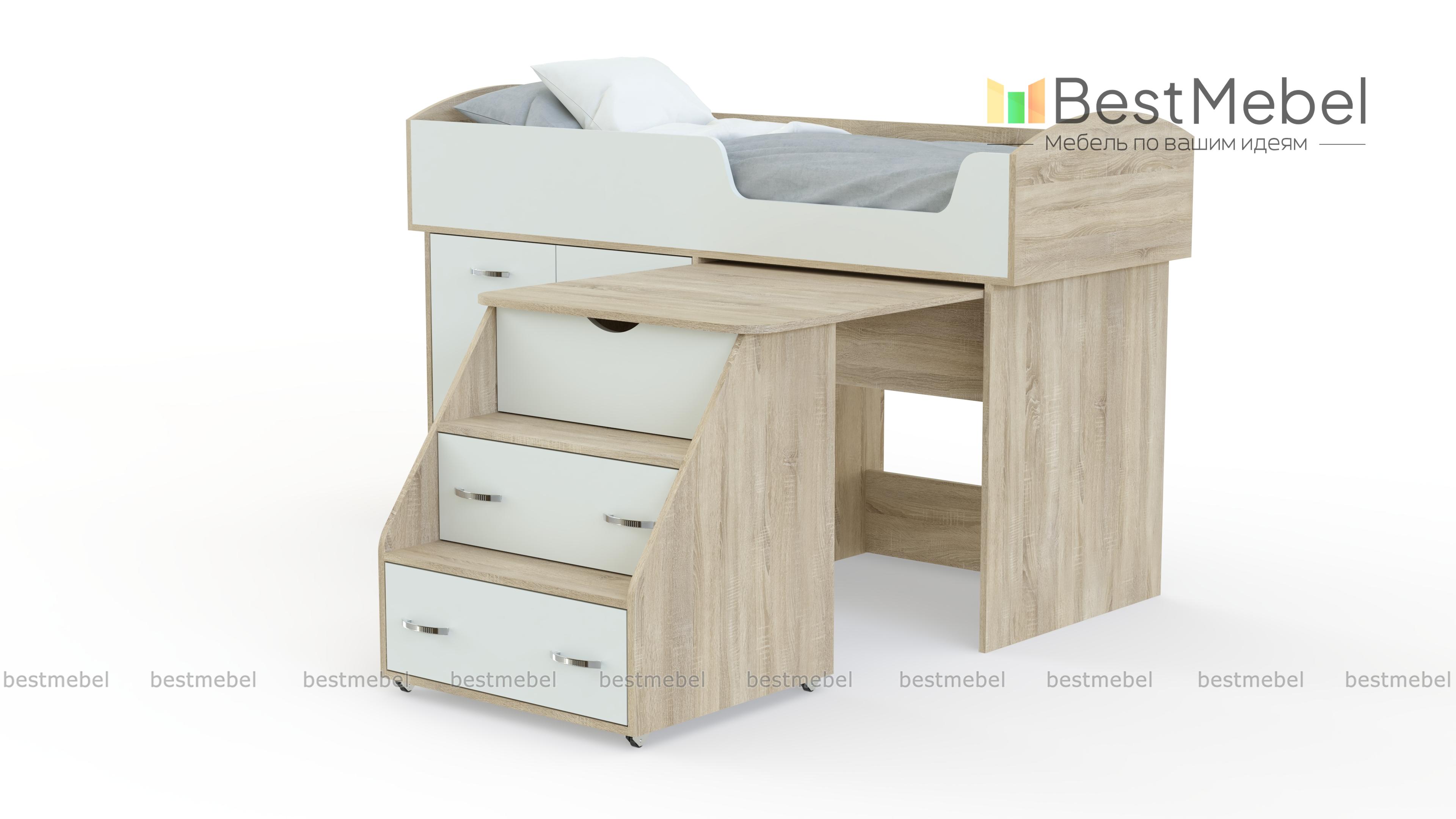 Кровать чердак Дюймовочка 2 BMS - Фото