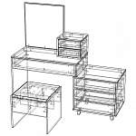 Схема сборки Туалетный стол Блайн 3 BMS