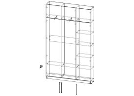 Распашной шкаф Вилета 6  (1500х2500х300)