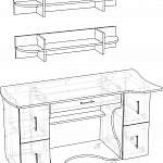 Схема сборки Письменный стол Тахоми BMS