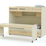 Двухъярусная кровать со столом Фанни 9 BMS - Фото 4