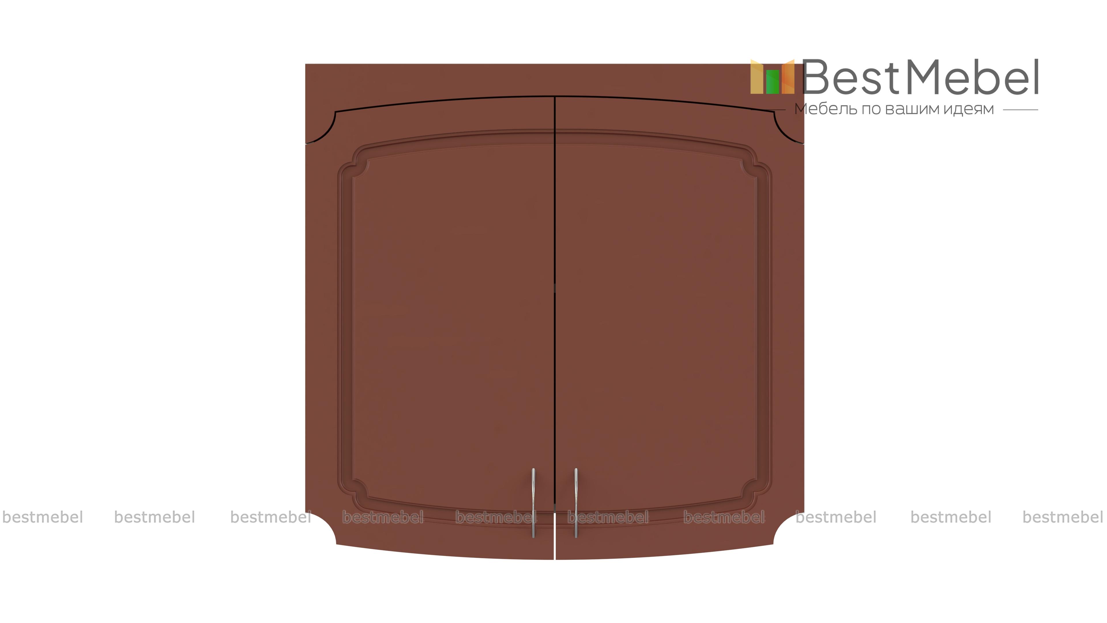 Эмилия шкаф навесной с полками 2 двери BMS - Фото
