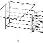 Схема сборки Компьютерный стол Рональд -21 BMS