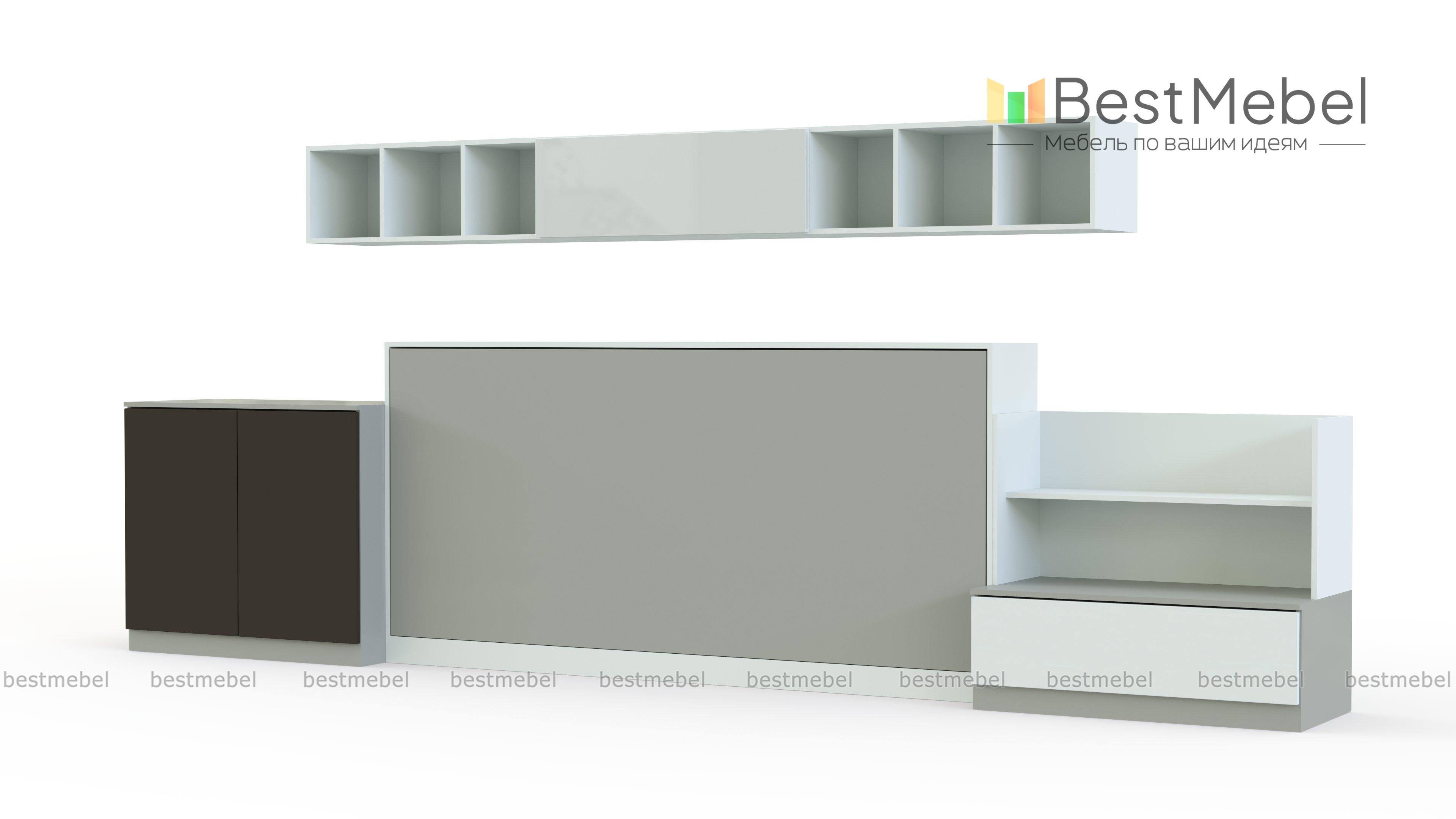 Шкаф-кровать трансформер Элли 9 BMS - Фото