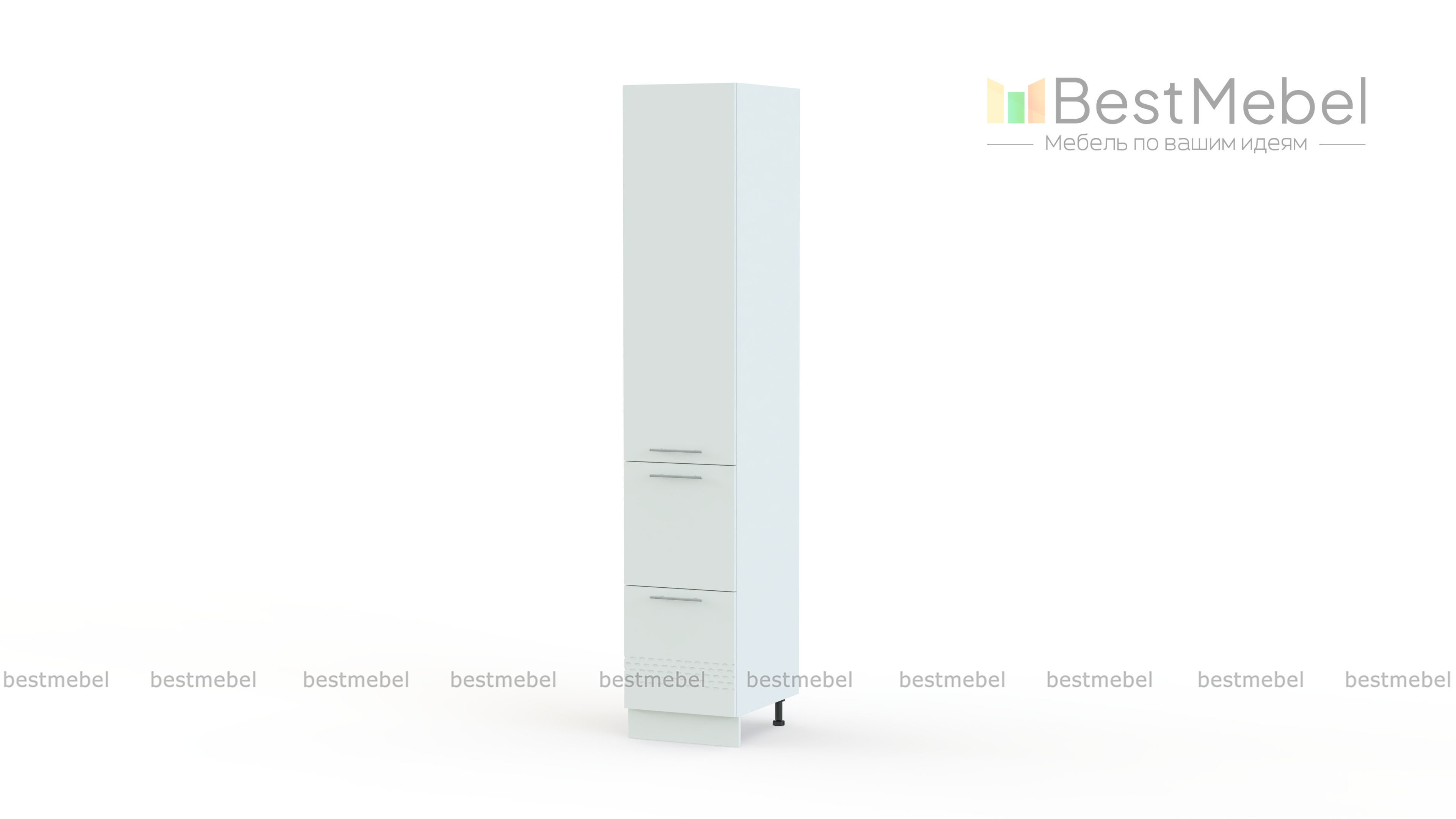 Шкаф верхний пенал Капля 400мм с ящиками BMS