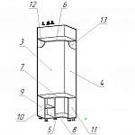 Схема сборки Вешалка угловая Данте 1 BMS