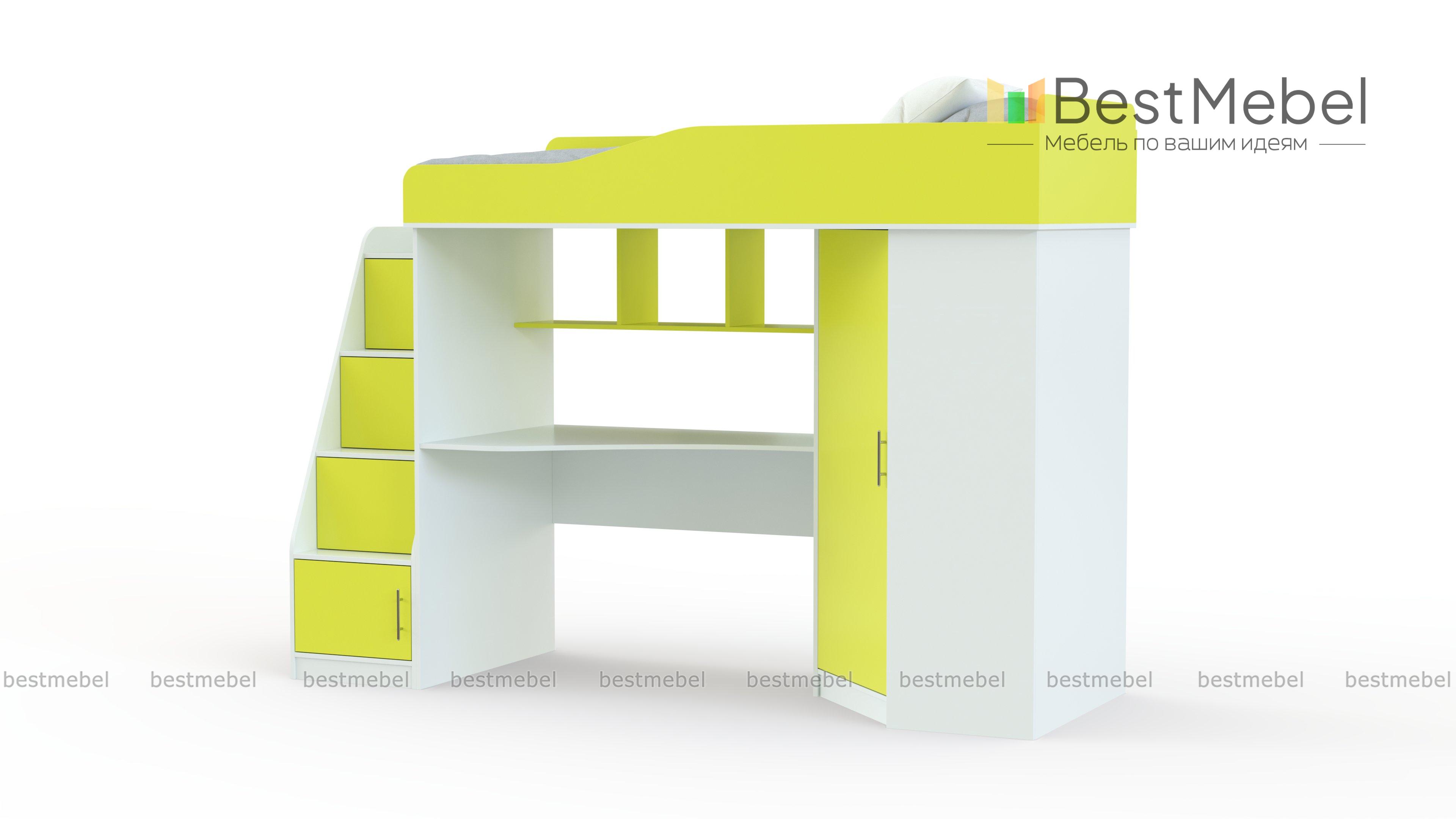 Детская кровать чердак Арлекин BMS - Фото